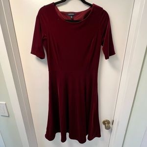 Lands end crushed velvet dress